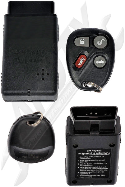 APDTY 112738 Keyless Entry Remote Key Fob Transmitter With Self Programming Tool