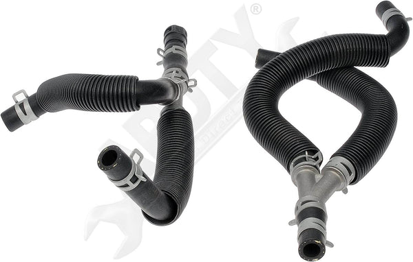 APDTY 737418METAL Heater Hose Supply & Return Line Rear AUX (Upgraded Metal)