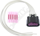 APDTY 116687 Wiring Harness Pigtail Connector 5-Wire Taillight Tail Light Lamp