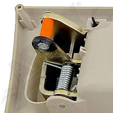 APDTY 117567 Interior Door Handle Rear Left Kit Chrome Lever Beige Housing