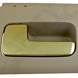 APDTY 117567 Interior Door Handle Rear Left Kit Chrome Lever Beige Housing