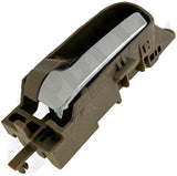APDTY 117645 Interior Door Handle Front Rear Left Chrome Lever Beige Knob