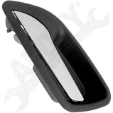 APDTY 118220 Interior Door Handle Front Left Black Housing Chrome Handle
