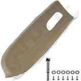 APDTY 120047 Replacement Armrest Arm Rest Door Pull; Tan Cloth; Front Right