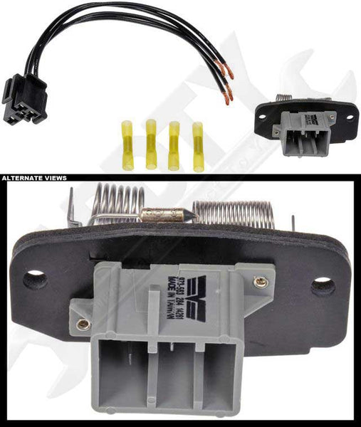 APDTY 121201 Blower Motor Resistor With Wire Wiring Harness Pigtail Connector