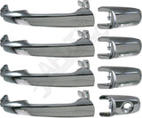 APDTY 133698 Exterior Door Handle Set Of 4 Front Rear Left Right Chrome