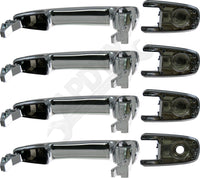 APDTY 133698 Exterior Door Handle Set Of 4 Front Rear Left Right Chrome
