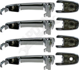 APDTY 133698 Exterior Door Handle Set Of 4 Front Rear Left Right Chrome