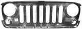 APDTY 133762 Grille Grill Assembly Chrome Plastic Fits 2007-15 Jeep Wrangler JK