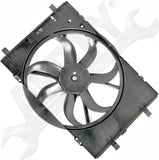 APDTY 133824 Radiator Cooling Fan Blade Shroud Motor Assembly w/o Controller