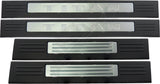 APDTY 133872 Door Sill Kick Plate Chrome Trim Set of 4