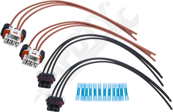 APDTY 133922x2 Headlight & Turn Signal Wiring Harness Pigtail Connector (2-Pack)