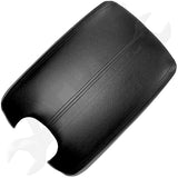 APDTY 134094 Center Console Armrest Leatherette Cover Black w/Plastic Plate