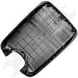 APDTY 134094 Center Console Armrest Leatherette Cover Black w/Plastic Plate
