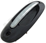 APDTY 134518 Exterior Door Handle Front Right Chrome Lever Black Housing