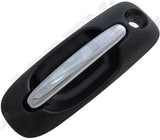 APDTY 134530 Exterior Door Handle Front Left Chrome Lever Black Housing