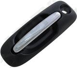 APDTY 134530 Exterior Door Handle Front Left Chrome Lever Black Housing
