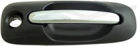 APDTY 134533 Ext Door Handle Sliding Right W/ Keyhole Chrome Lever Black Housing