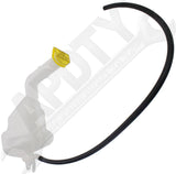 APDTY 134715 Coolant Reservoir Fluid Overflow Plastic Bottle With Cap & Hose
