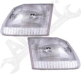 APDTY 135125 Headlight Assembly Set (Front Left & Right Head Lights)