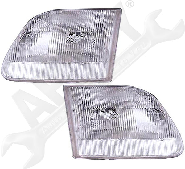 APDTY 135125 Headlight Assembly Set (Front Left & Right Head Lights)