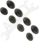 APDTY 13522 Universal Black Plastic Plug Button Assortment, 1/2, 3/8 In