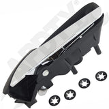 APDTY 135662 Interior Door Handle Rear Left Kit Chrome Lever Black Housing