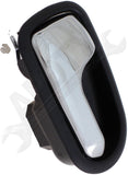 APDTY 135732 Interior Door Handle Front Or Rear Left Chrome Lever Black Housing