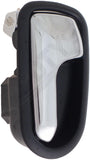 APDTY 135732 Interior Door Handle Front Or Rear Left Chrome Lever Black Housing