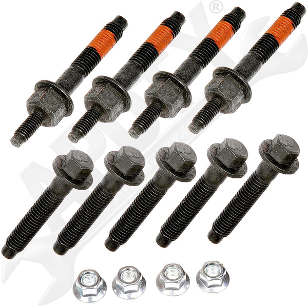 APDTY 136373 Exhaust Manifold Hardware Kit Stud & Bolt Set - Standard Bolts