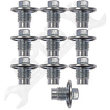 APDTY 138905 Drain Plug & Gasket, Pilot Point, M14-1.50, 10mm Head (Pack Of 10)