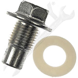 APDTY 138911 Oil Drain Plug Pilot Point 1/2-20, Head Size 9/16 In.