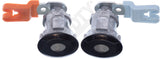 APDTY 140060 Door Lock Cylinder Left & Right Set w/ New Keys; Black; Flush-Mount