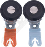 APDTY 140060 Door Lock Cylinder Left & Right Set w/ New Keys; Black; Flush-Mount
