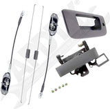 APDTY 140170 Tailgate Cable Latch Rod Handle & Trim Bezel With Keyhole