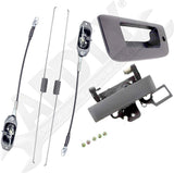 APDTY 140170 Tailgate Cable Latch Rod Handle & Trim Bezel With Keyhole