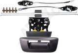 APDTY 140171 Tailgate Cable Latch Rod Handle & Trim Bezel No Keyhole