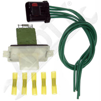 APDTY 140173 Blower Motor BMR Kit With Resistor Wiring Harness Pigtail Connector