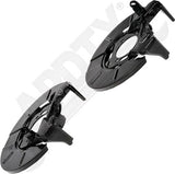 APDTY 140222-140223 Disc Brake Caliper Bracket Backing Plate Dust Shield X2 Rear