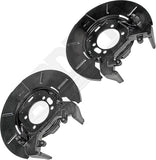 APDTY 140222-140223 Disc Brake Caliper Bracket Backing Plate Dust Shield X2 Rear