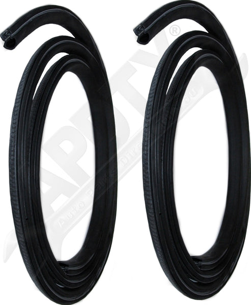 APDTY 141216 Rubber Weatherstrip Door Seal Pair (Rear Left & Right)