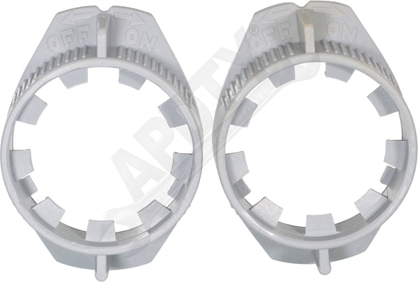 APDTY 141287 Headlight Bulb Plastic Retainer Ring 2-Pack