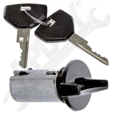 APDTY 141828 Ignition Lock Cylinder With Keys Black Trim