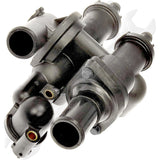 APDTY 141878 Engine Coolant Thermostat With Housing & HVAC Heater Hose Set