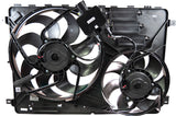 APDTY 142073 Dual Cooling Fan Assembly Includes Shroud Motor Blade (2 Fans)