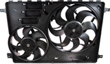 APDTY 142073 Dual Cooling Fan Assembly Includes Shroud Motor Blade (2 Fans)