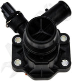 APDTY 142082 Engine Coolant Thermostat With Housing Seal & Temperature Sensor