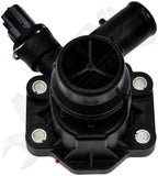 APDTY 142082 Engine Coolant Thermostat With Housing Seal & Temperature Sensor