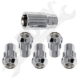 APDTY 142129 Wheel Nut Lock Chrome Acorn Set M12-1.50 Fits Select 1968-18 Models