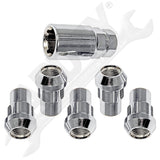 APDTY 142129 Wheel Nut Lock Chrome Acorn Set M12-1.50 Fits Select 1968-18 Models